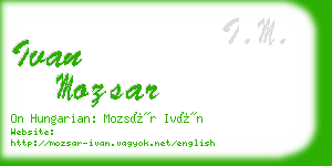 ivan mozsar business card